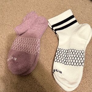 Bombas Purple and White Socks Duo